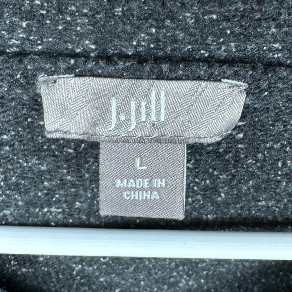 J. Jill Gray Speckled Silk Blend V Neck Dress with Front Pockets - Picture 6 of 9